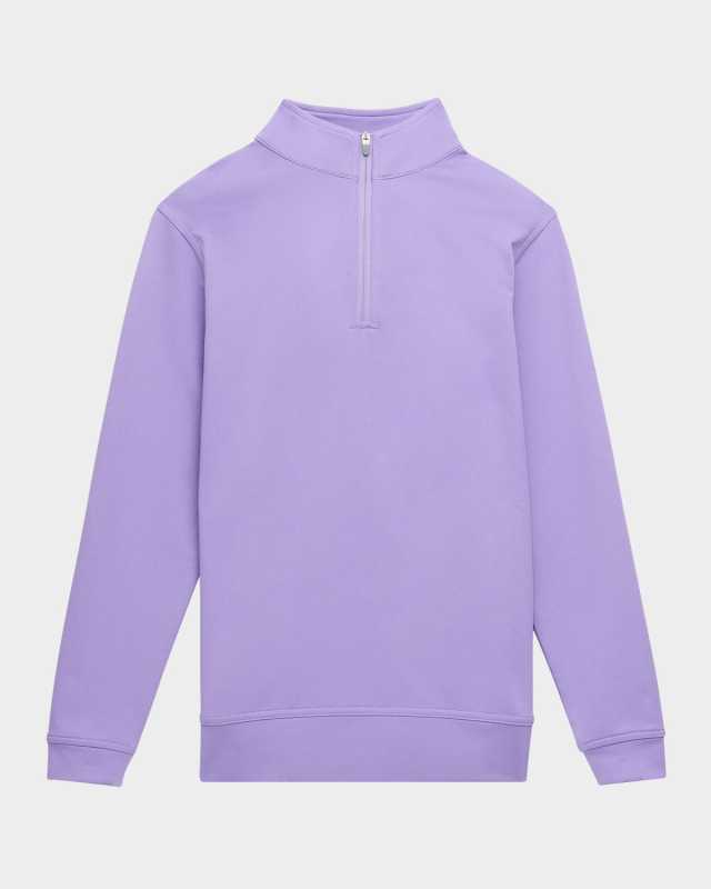 Boy's Perth Melange Performance Quarter Zip, Size XS-XL